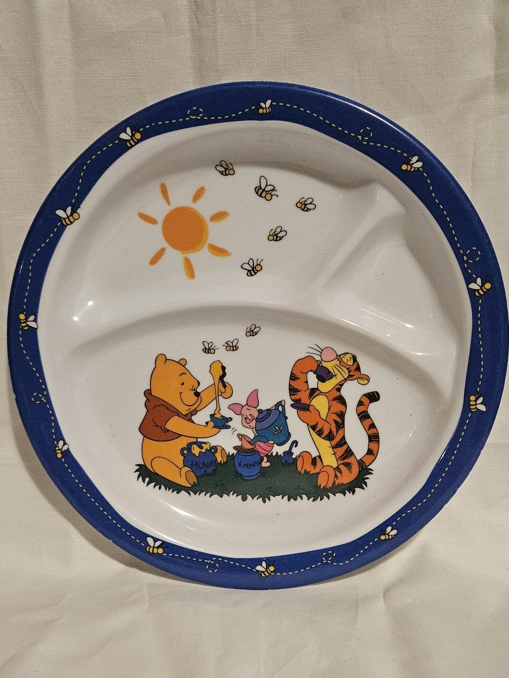 Disney Winnie The Pooh Melamine Divided Plate 8.5”  Child Kids Tigger Piglet